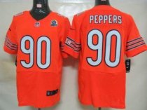Nike Bears -90 Julius Peppers Orange Alternate With Hall of Fame 50th Patch Stitched NFL Elite Jerse