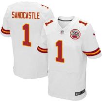 Nike Kansas City Chiefs #1 Leon Sandcastle White Men's Stitched NFL Elite Jersey