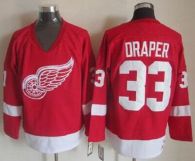 Detroit Red Wings -33 Kris Draper Red CCM Throwback Stitched NHL Jersey