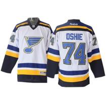 St Louis Blues -74 T J Oshie White New Road Stitched NHL Jersey