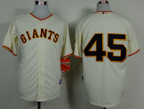 San Francisco Giants #45 Travis Ishikawa Cream Home Cool Base Stitched MLB Jersey