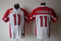 Nike Cardinals -11 Larry Fitzgerald White With C Patch Men's Stitched NFL Elite Jersey