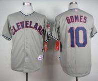 Cleveland Indians -10 Yan Gomes Grey Cool Base Stitched MLB Jersey