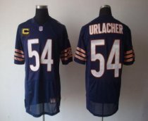 Nike Bears -54 Brian Urlacher Navy Blue Team Color With C Patch Stitched NFL Elite Jersey