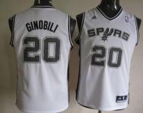 San Antonio Spurs #20 Manu Ginobili White Youth Stitched NBA Jersey
