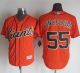 San Francisco Giants #55 Tim Lincecum Orange Alternate New Cool Base Stitched MLB Jersey