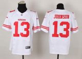 Nike San Francisco 49ers #13 Steve Johnson White Men‘s Stitched NFL Elite Jersey