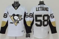 Pittsburgh Penguins -58 Kris Letang White Stitched NHL Jersey