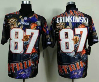 Nike New England Patriots -87 Rob Gronkowski Team Color NFL Elite Fanatical Version Jersey