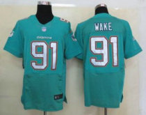 Nike Dolphins -91 Cameron Wake Aqua Green Team Color Stitched NFL Elite Jersey