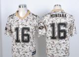 Nike San Francisco 49ers #16 Joe Montana Camo USMC Men‘s Stitched NFL Elite Jersey
