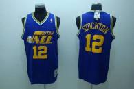 Mitchell and Ness Utah Jazz -12 John Stockton Stitched Blue Throwback NBA Jersey