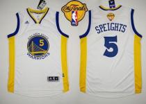 Revolution 30 Golden State Warriors -5 Marreese Speights White The Finals Patch Stitched NBA Jersey
