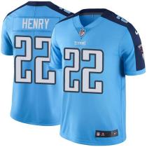 Nike Titans -22 Derrick Henry Light Blue Team Color Stitched NFL Vapor Untouchable Limited Jersey