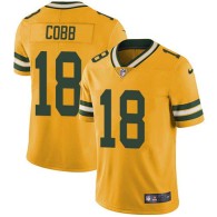 Nike Packers -18 Randall Cobb Yellow Stitched NFL Limited Rush Jersey