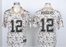 Nike Green Bay Packers #12 Aaron Rodgers Camo USMC Men's Stitched NFL Elite Jersey