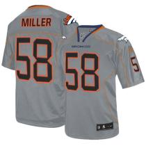 Nike Denver Broncos #58 Von Miller Lights Out Grey Men's Stitched NFL Elite Jersey