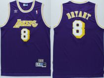 Los Angeles Lakers -8 Kobe Bryant Purple Throwback Stitched NBA Jersey