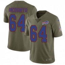 Nike Bills -64 Richie Incognito Olive Stitched NFL Limited 2017 Salute To Service Jersey