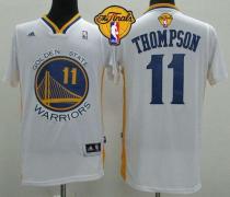 Revolution 30 Golden State Warriors -11 Klay Thompson White Alternate The Finals Patch Stitched NBA