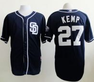 San Diego Padres #27 Matt Kemp Dark Blue Alternate 1 Cool Base Stitched MLB Jersey