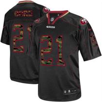 Nike San Francisco 49ers -21 Frank Gore Black Mens Stitched NFL Elite Camo Fashion Jersey