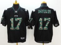 Nike Philadelphia Eagles #17 Nelson Agholor Black Men's Stitched NFL Elite Camo Fashion Jersey