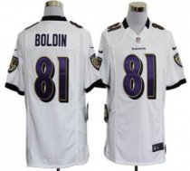 Nike Ravens -81 Anquan Boldin White Men Stitched NFL Game Jersey