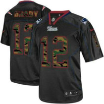 Nike New England Patriots -12 Tom Brady Black NFL Elite Camo Fashion Jersey