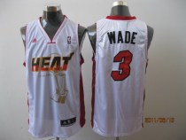 Miami Heat 2011 Championship -3 Dwyane Wade White Stitched NBA Jersey