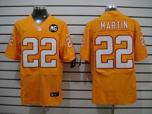 NikeTampa Bay Buccaneers #22 Doug Martin Orange Alternate With MG Patch Men‘s Stitched NFL Elite Jer