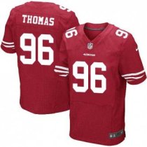 Nike 49ers -96 Solomon Thomas Red Team Color Stitched NFL Elite Jersey