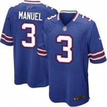 Nike Bills -3 EJ Manuel Royal Blue Team Color Stitched NFL Game Jersey