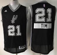 San Antonio Spurs -21 Tim Duncan Black 2014-15 Christmas Day Stitched NBA Jersey
