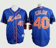 New York Mets -40 Bartolo Colon Blue Alternate Home Cool Base Stitched MLB Jersey