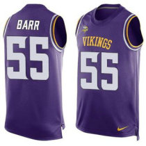 Nike Minnesota Vikings -55 Anthony Barr Purple Team Color Stitched NFL Limited Tank Top Jersey
