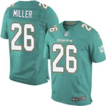 Nike Miami Dolphins -26 Lamar Miller Aqua Green Team Color NFL New Elite Jersey
