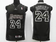 Los Angeles Lakers -24 Kobe Bryant Stitched Black Black Shadow NBA Jersey