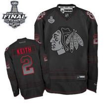 Chicago Blackhawks -2 Duncan Keith Black Accelerator 2015 Stanley Cup Stitched NHL Jersey