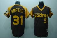 Mitchell and Ness San Diego Padres #31 Dave Winfield Stitched Coffee Throwback MLB Jersey