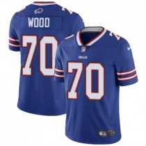 Nike Bills -70 Eric Wood Royal Blue Team Color Stitched NFL Vapor Untouchable Limited Jersey