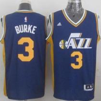 Revolution 30 Utah Jazz -3 Trey Burke Navy Blue Stitched NBA Jersey