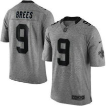 Nike New Orleans Saints -9 Drew Brees Gray Stitched NFL Limited Gridiron Gray Jersey