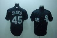 Chicago White Sox -45 Bobby Jenks Stitched Black MLB Jersey