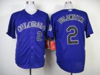 Colorado Rockies -2 Troy Tulowitzki Purple Cool Base Stitched MLB Jersey