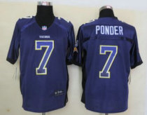 2013 NEW Nike Minnesota Vikings 7 Ponder Drift Fashion Purple Elite Jerseys