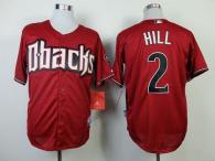 Arizona Diamondbacks #2 Aaron Hill Red Cool Base Stitched MLB Jersey