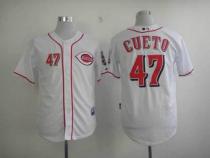 Cincinnati Reds -47 Johnny Cueto White Cool Base Stitched MLB Jersey