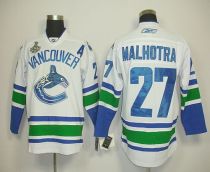 Vancouver Canucks 2011 Stanley Cup Finals -27 Malhotra White Stitched NHL Jersey
