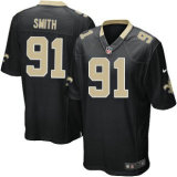 Elite Will Smith Youth Jersey - New Orleans Saints -91 Home Black Nike NFL